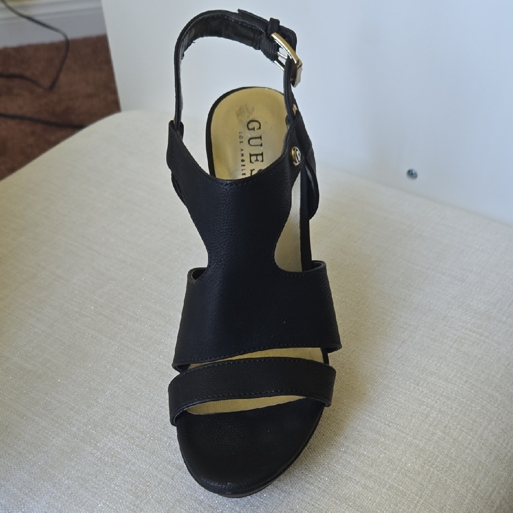 Elegant Black High-Heeled Platform Sandals - Picture 2 of 10